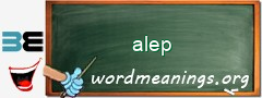 WordMeaning blackboard for alep